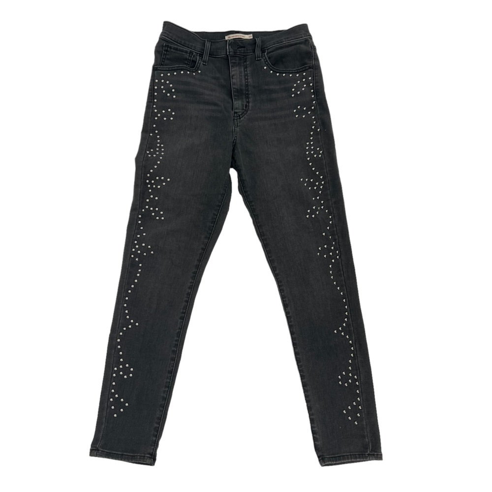 Levi’s Black Embellished Mile High Super Skinny Jeans Size 29 Women’s
